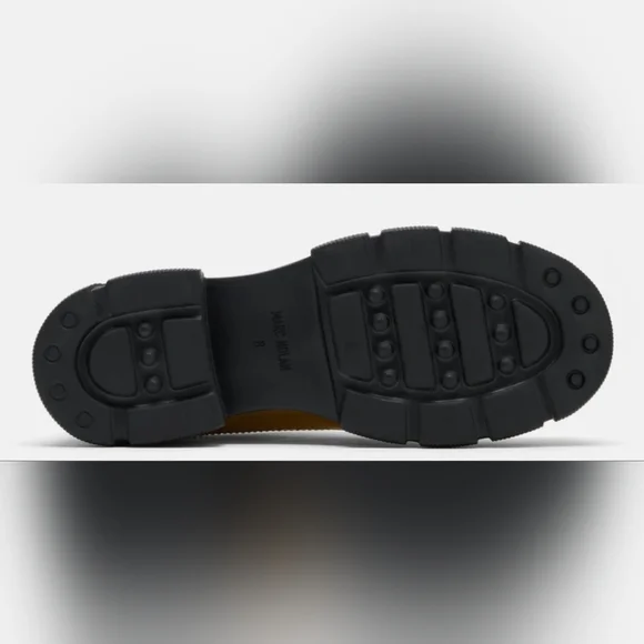 Women's Ms. Alexander Gold Leather Lug Wingtip Derby - Picture 5 of 5